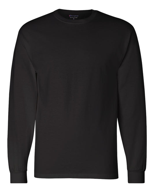 Unisex Long Sleeve T-Shirt - Front - B06084503 - Black