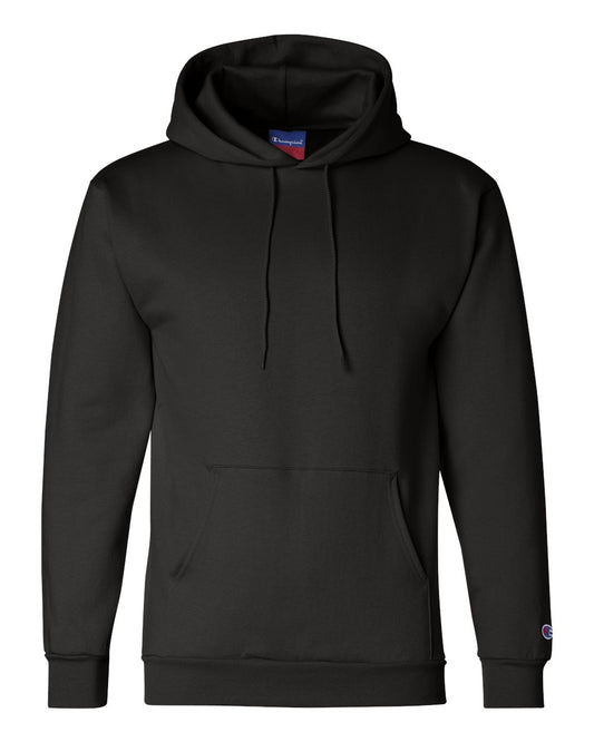 Men's Powerblend® Hooded Sweatshirt - Front - B22884503 - Black