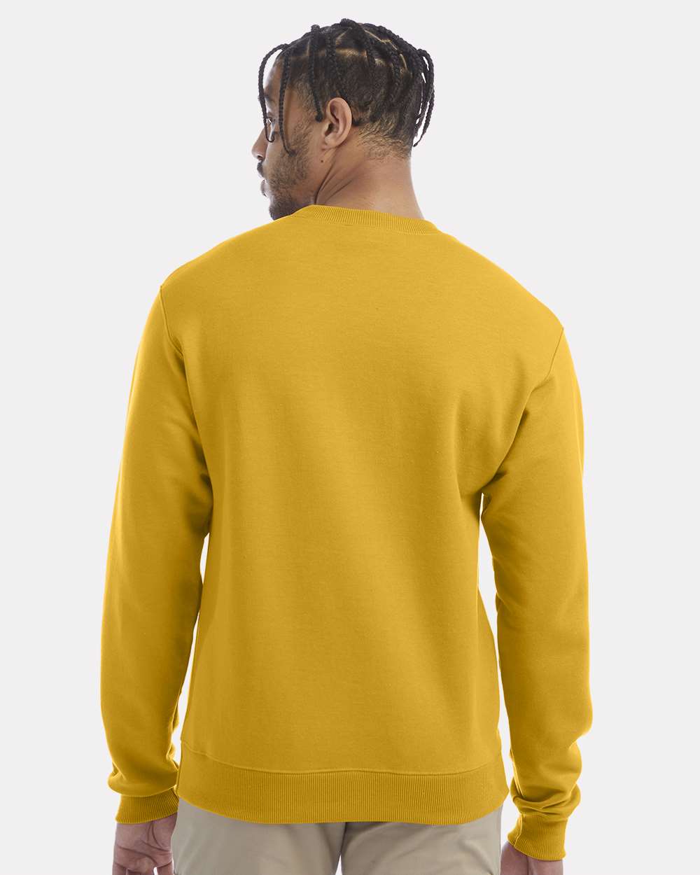 Men's Powerblend® Crewneck Sweatshirt - OnModelBack - B21284123 - Gold