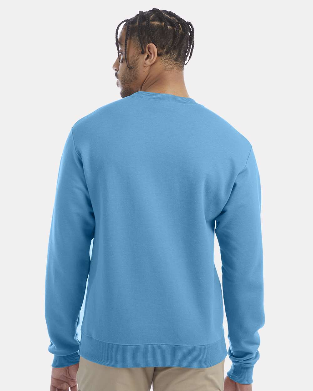 Men's Powerblend® Crewneck Sweatshirt - OnModelBack - B21284263 - Blue Lagoon
