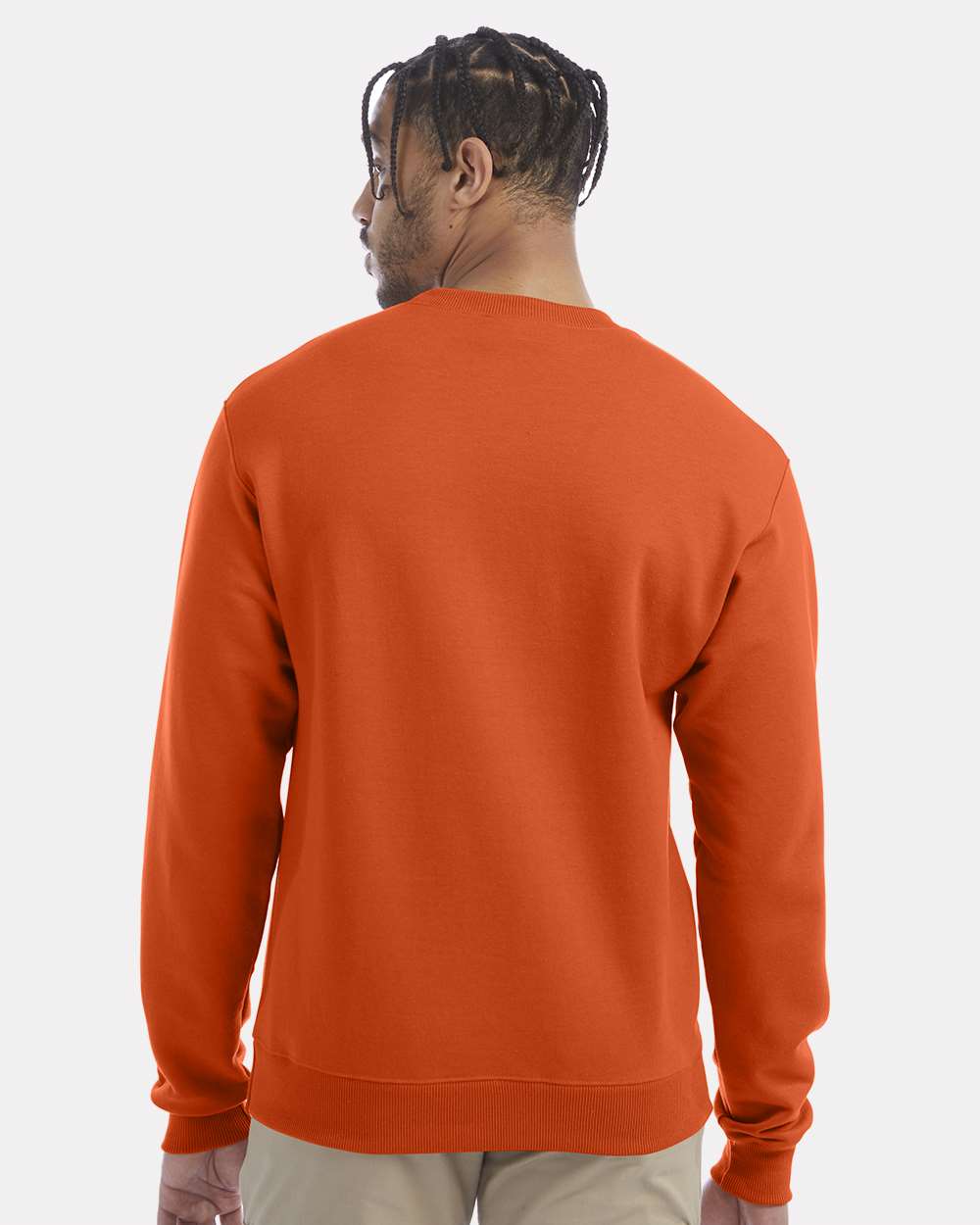 Men's Powerblend® Crewneck Sweatshirt - OnModelBack - B21284663 - Orange