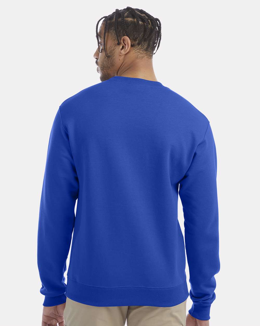 Men's Powerblend® Crewneck Sweatshirt - OnModelBack - B21284753 - Royal Blue