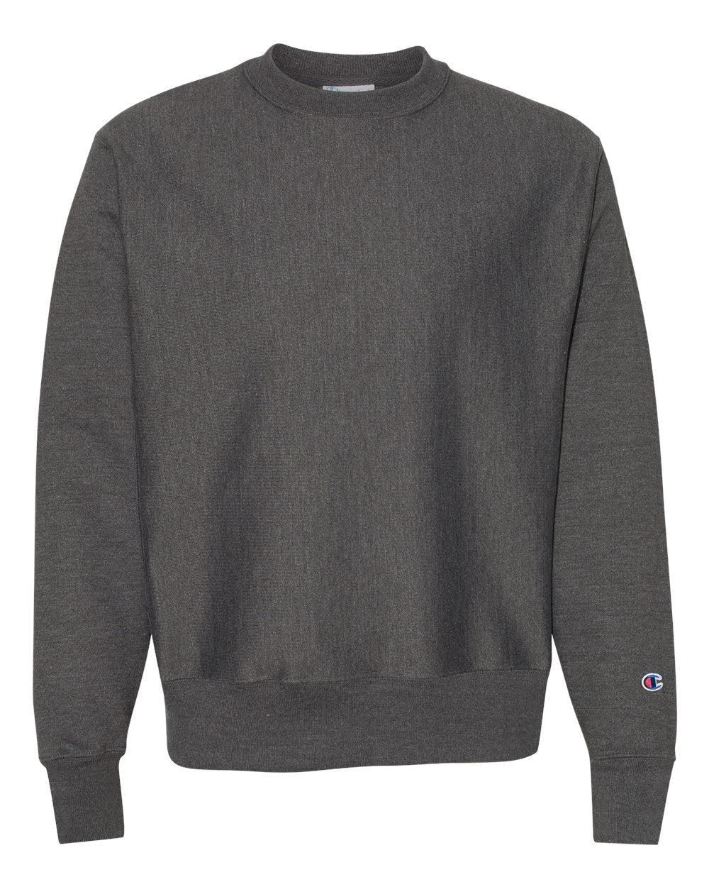 Unisex Reverse Weave® Crewneck Sweatshirt - Front - B20384093 - Charcoal Heather