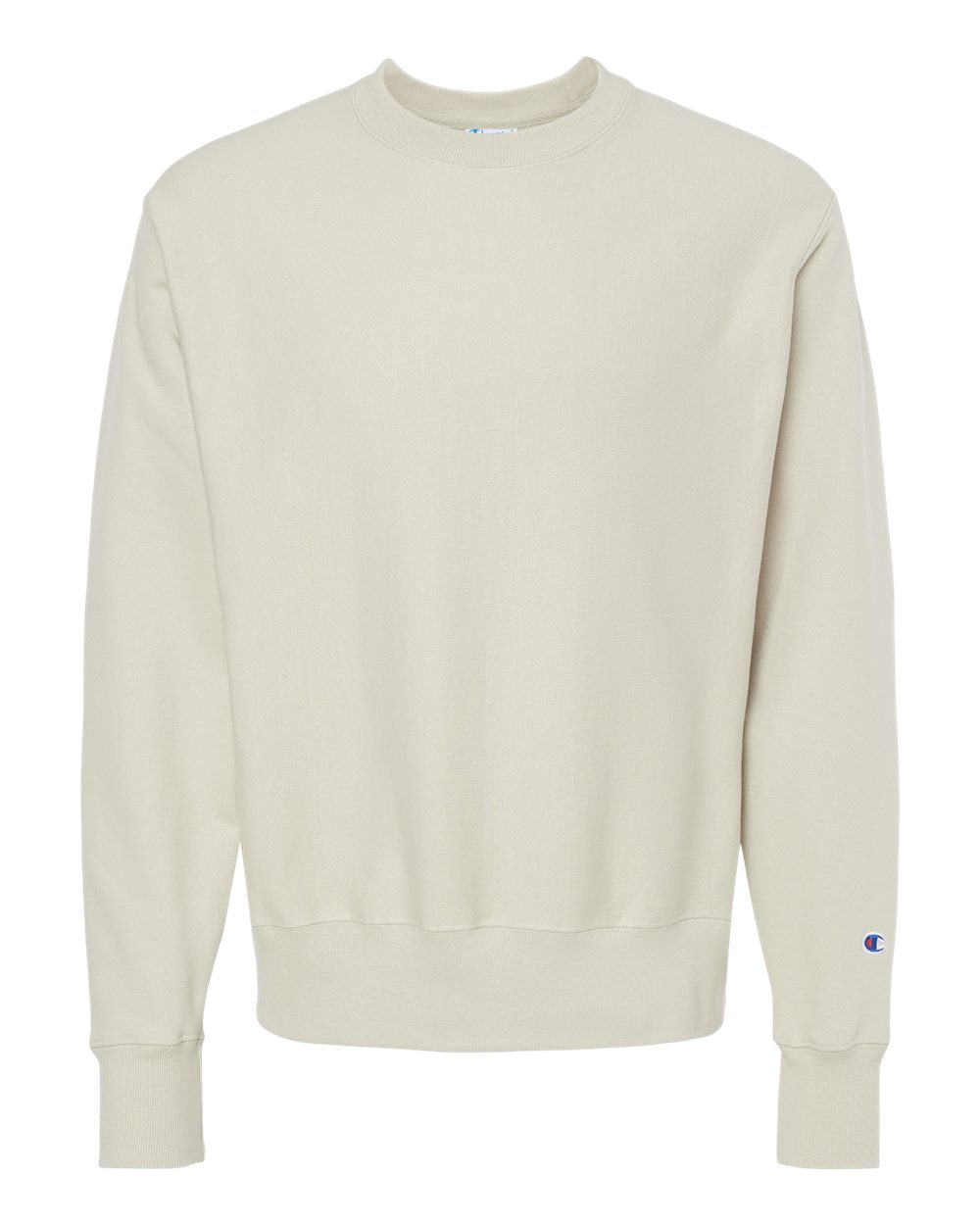 Unisex Reverse Weave® Crewneck Sweatshirt - Front - B20384733 - Sand
