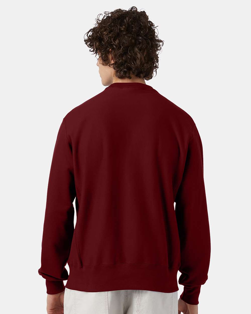 Unisex Reverse Weave® Crewneck Sweatshirt - OnModelBack - B20384523 - Cardinal