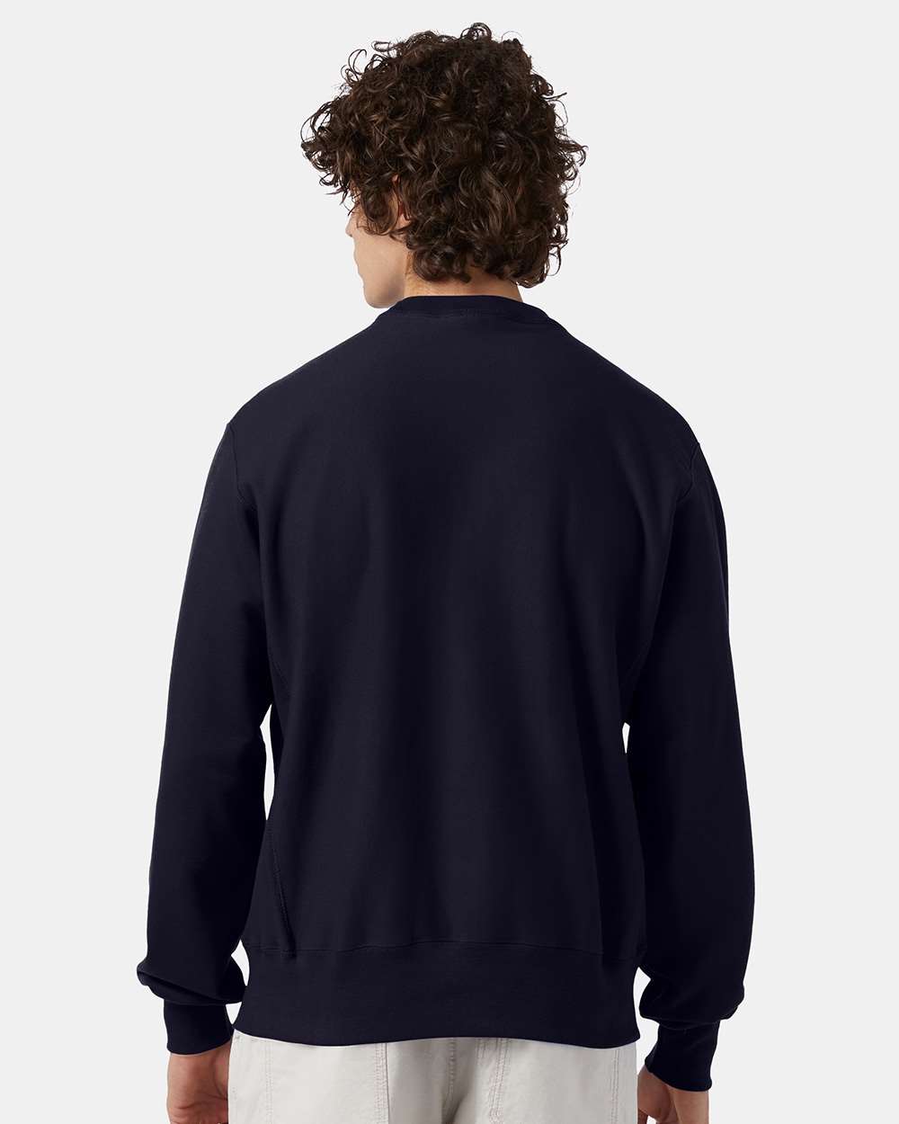Unisex Reverse Weave® Crewneck Sweatshirt - OnModelBack - B20384653 - Navy