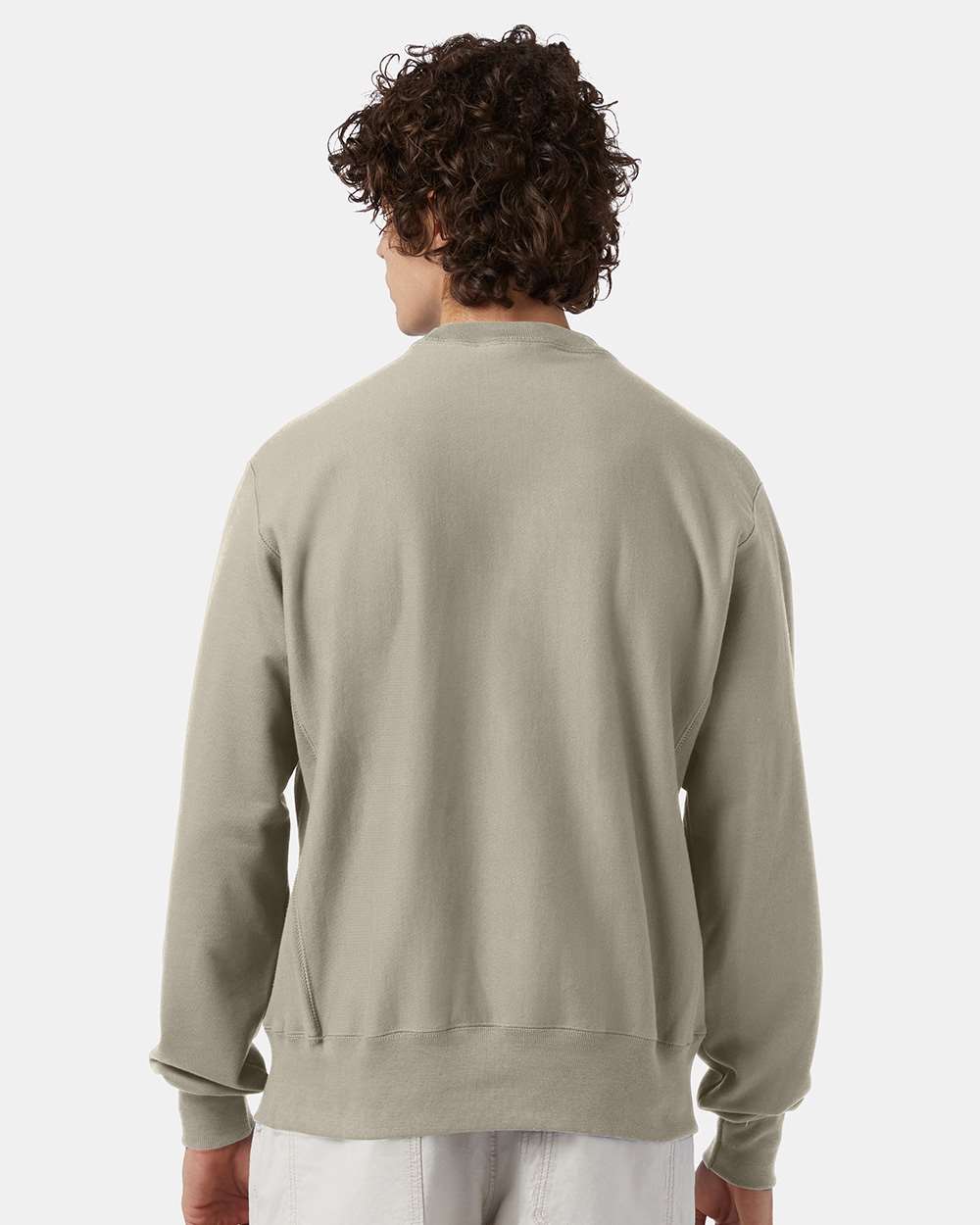 Unisex Reverse Weave® Crewneck Sweatshirt - OnModelBack - B20384733 - Sand