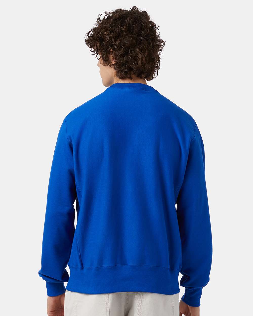 Unisex Reverse Weave® Crewneck Sweatshirt - OnModelBack - B20384753 - Athletic Royal