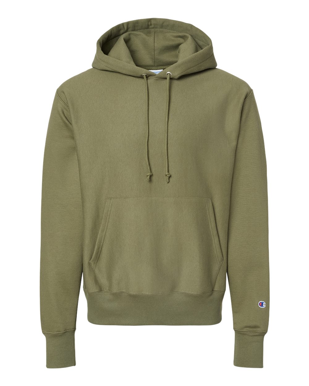 Unisex Reverse Weave® Hooded Sweatshirt - Front - B20484643 - Fresh Olive