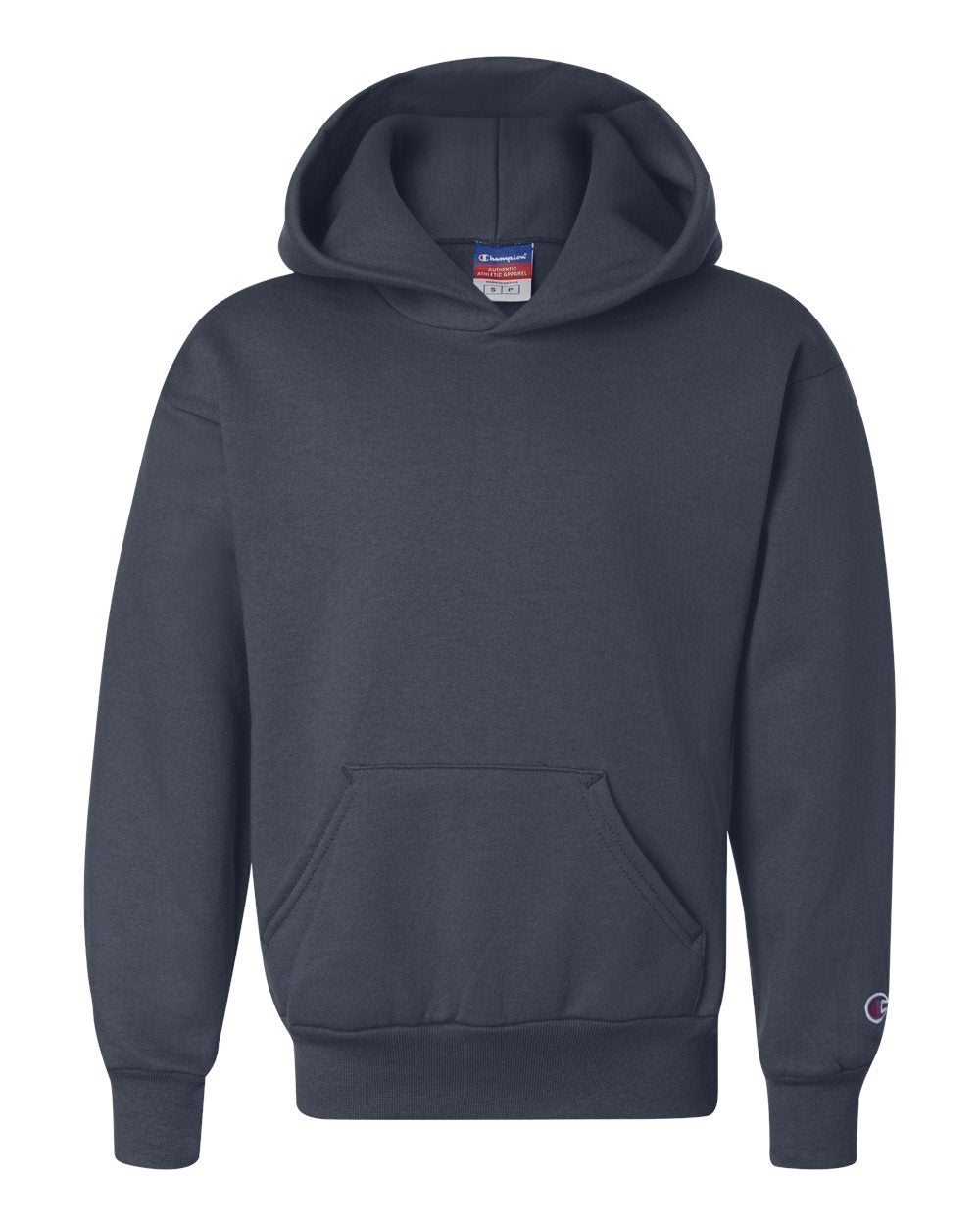 Youth Powerblend® Hooded Sweatshirt - Front - B32084653 - Navy