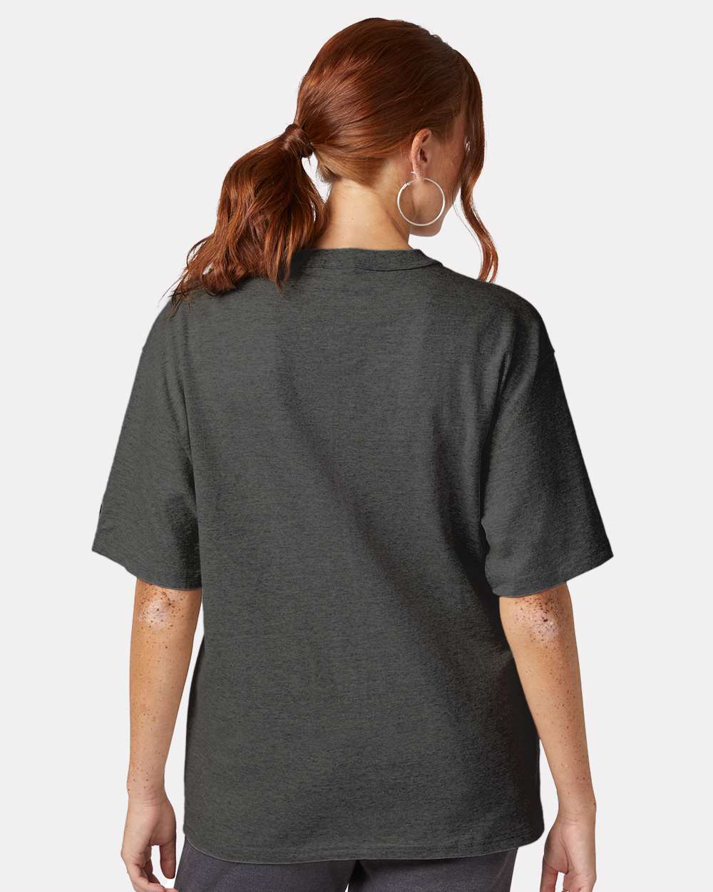 Unisex Heritage Jersey T-Shirt - OnModelBack - B01684093 - Charcoal Heather