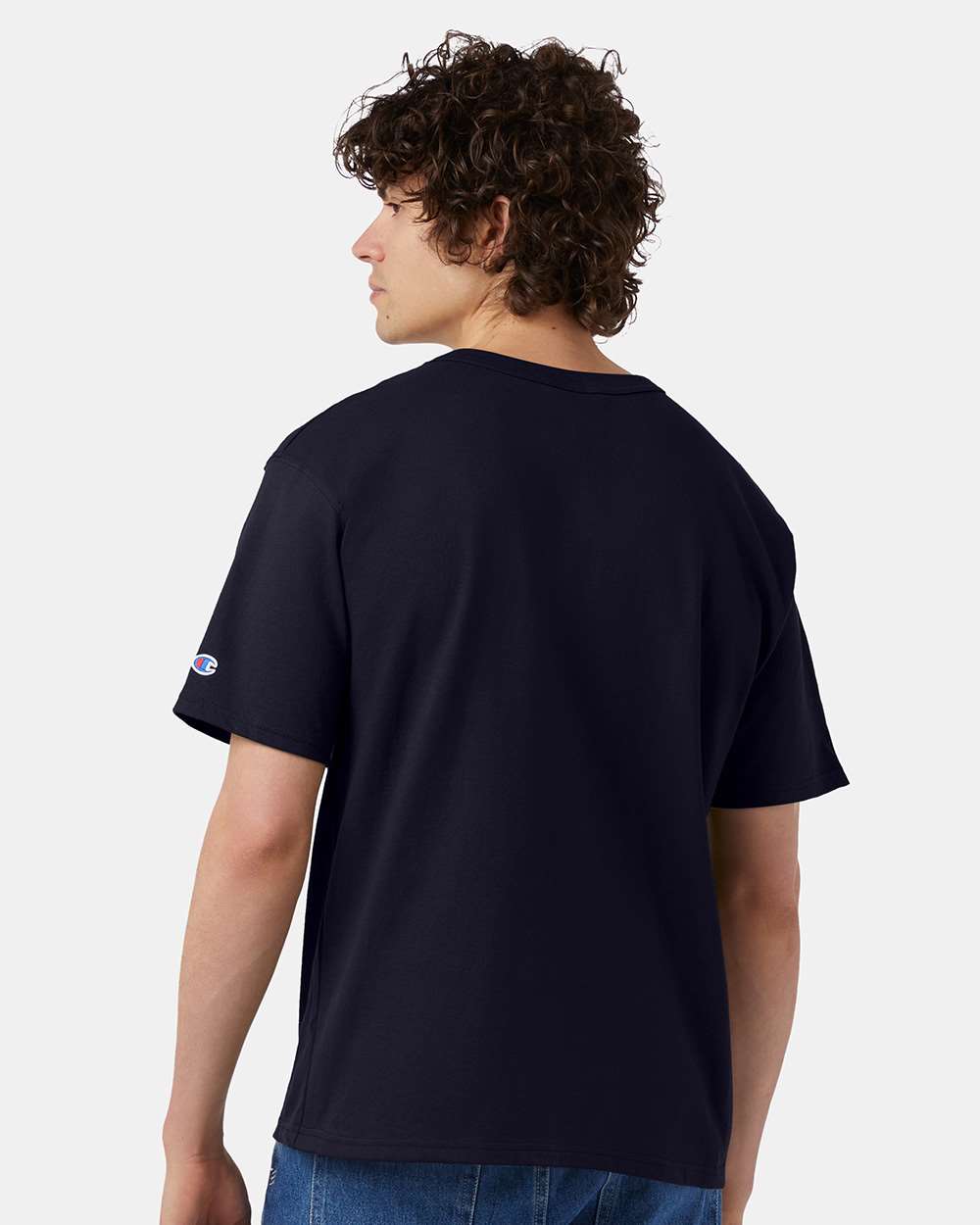 Unisex Heritage Jersey T-Shirt - OnModelBack - B01684653 - Navy
