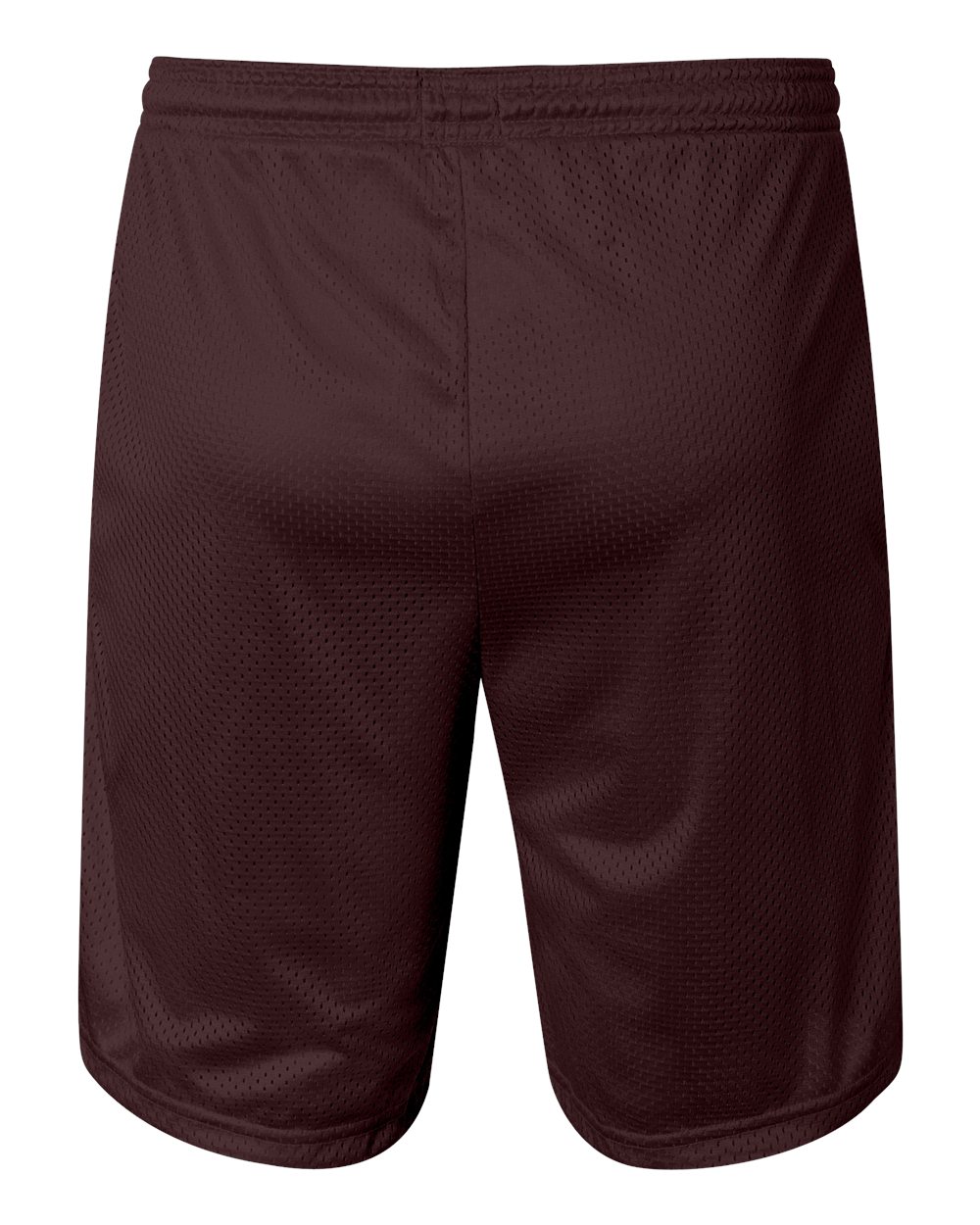 Men's Polyester Mesh 9" Shorts with Pockets - Back - B09084533 - Maroon