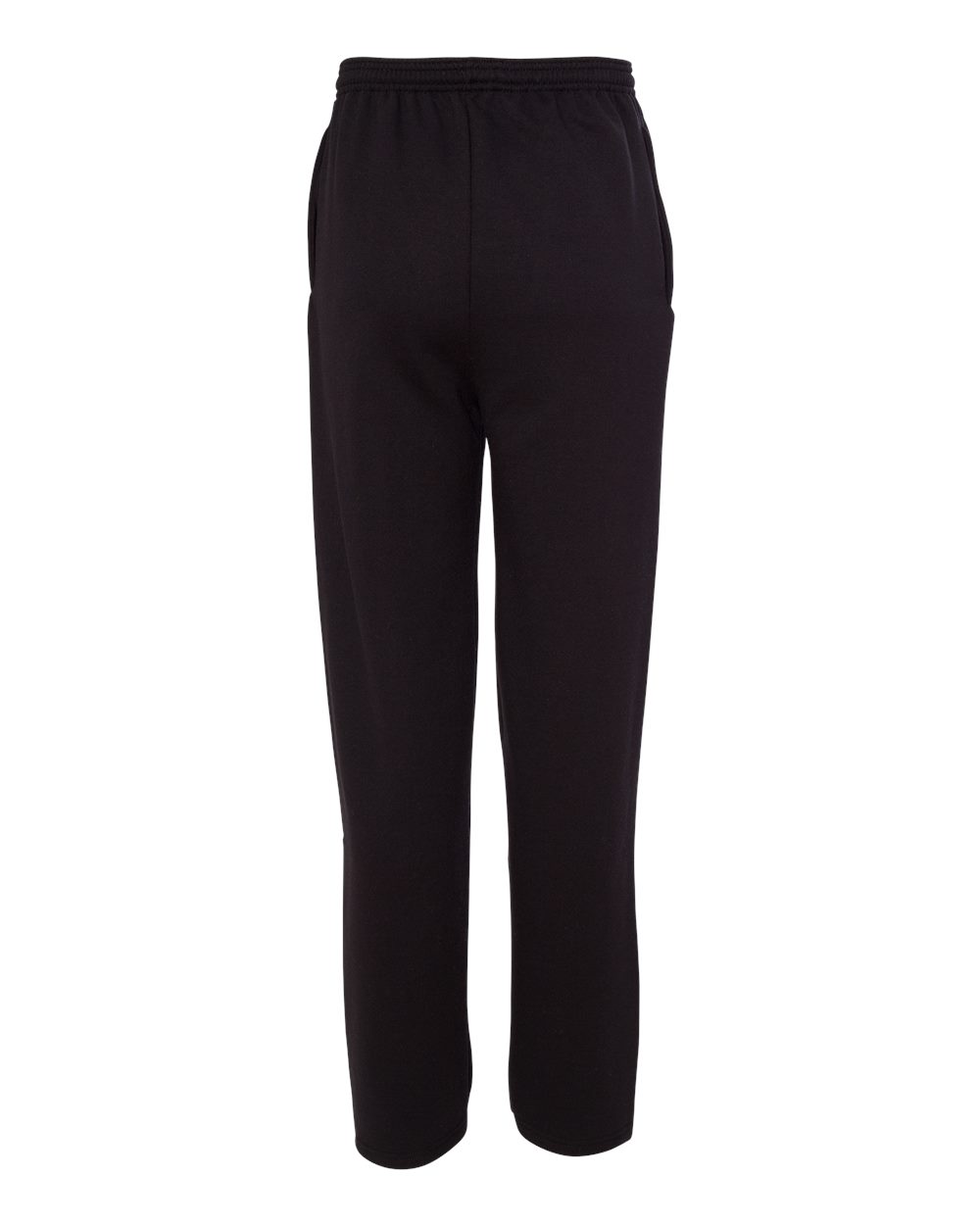 Men's Powerblend® Open-Bottom Sweatpants with Pockets - Back - B23484503 - Black
