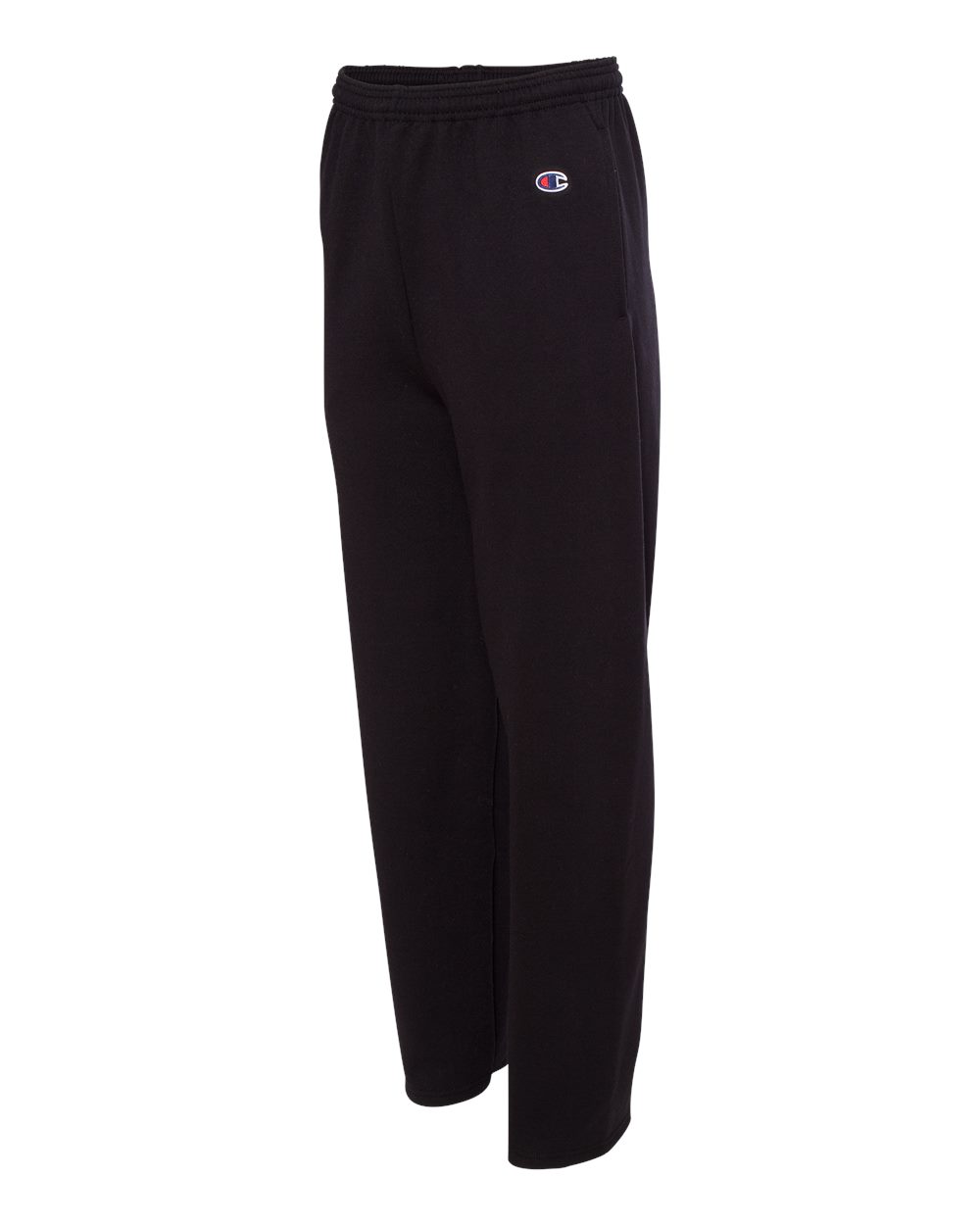 Men's Powerblend® Open-Bottom Sweatpants with Pockets - Side - B23484503 - Black