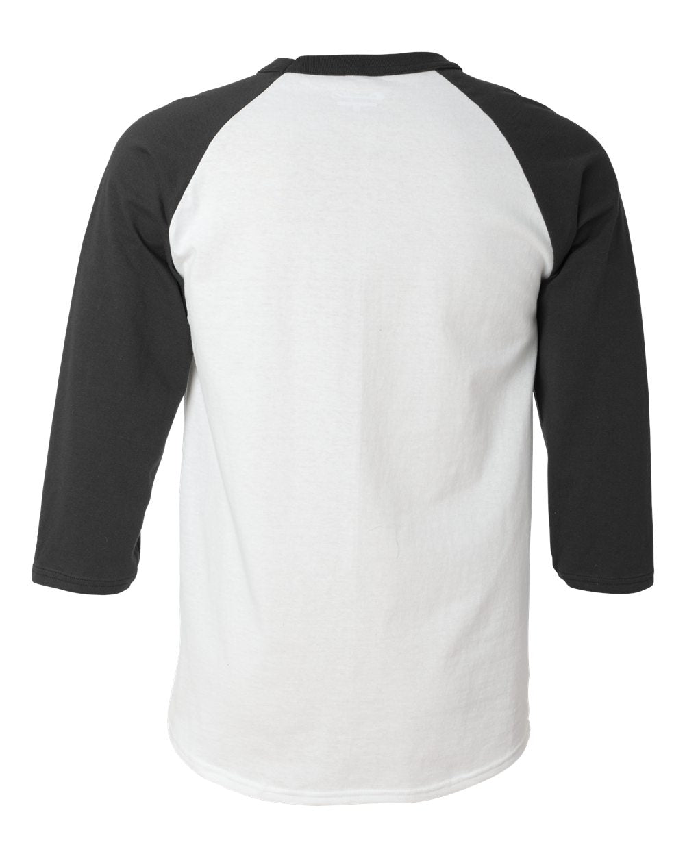 Unisex Raglan Sleeve Baseball T-Shirt - Back - B04884003 - White/ Black
