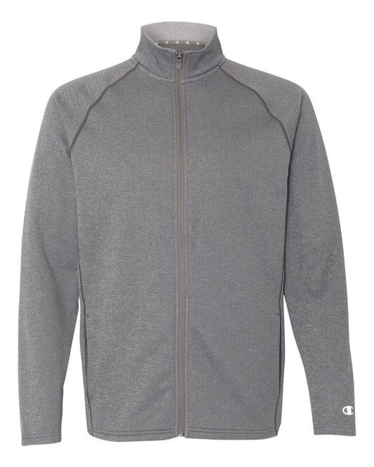 Men's Performance Full-Zip Jacket - Front - B81984123 - Slate Grey Heather