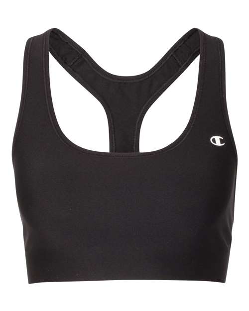 Women's Racerback Sports Bra - Front - B33784505 - Black