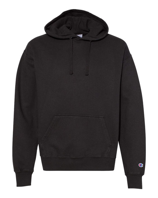Unisex Garment-Dyed Hooded Sweatshirt - Front - B00584503 - Black
