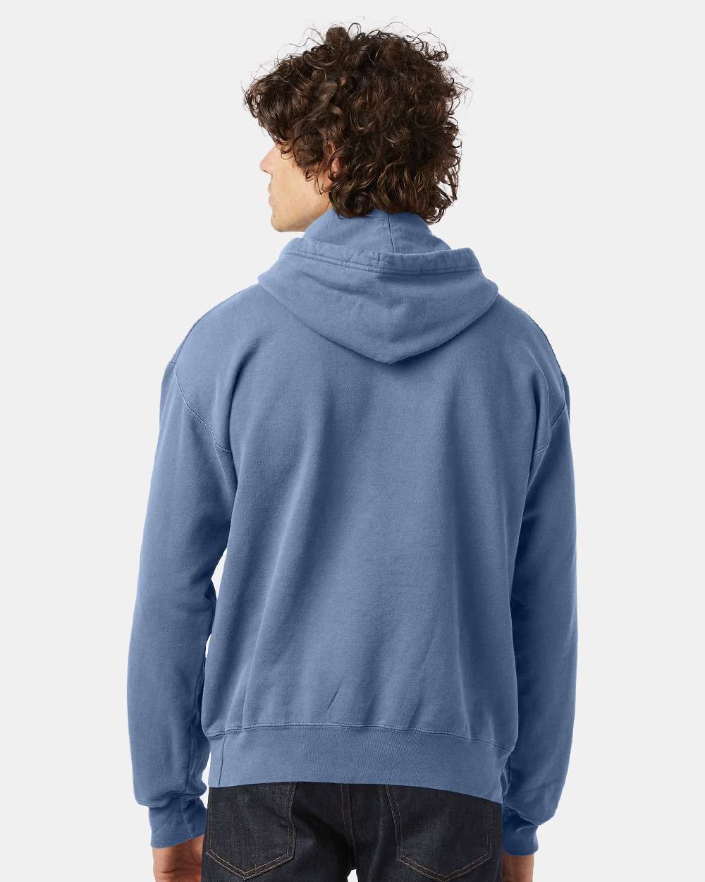 Unisex Garment-Dyed Hooded Sweatshirt - OnModelBack - B00584103 - Saltwater