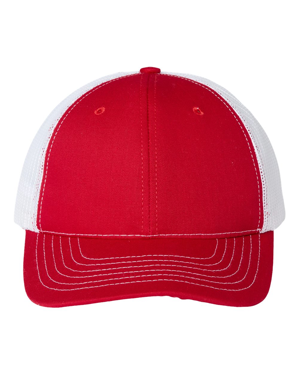 USA-Made Trucker Cap - Front - B99395260 - Red/ White