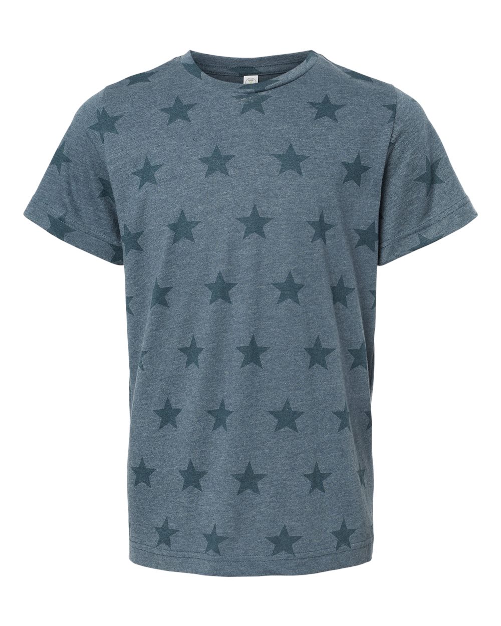 Youth Star Print Tee - Front - B04538652 - Denim Star