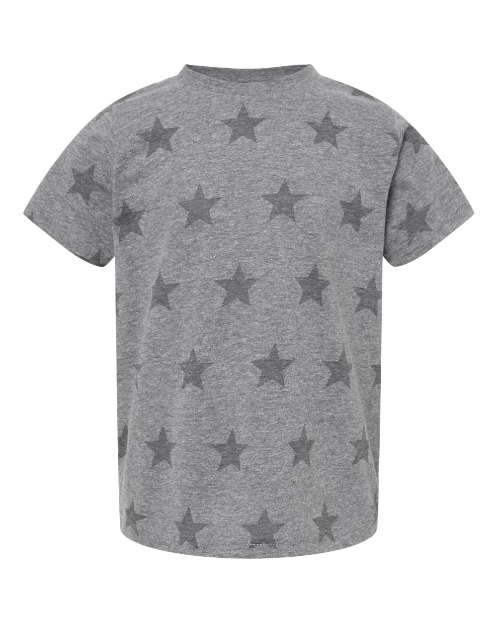Toddler Star Print Tee - Front - B04638583 - Granite Heather Star