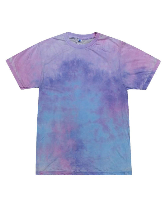 Unisex Festival Tie-Dyed Burnout T-Shirt - Front - B10102303 - Cotton Candy