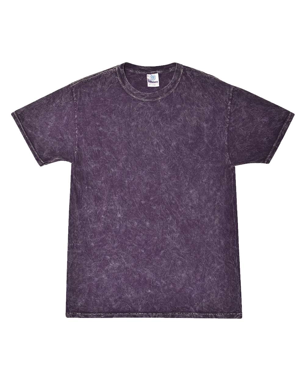 Unisex Mineral Wash T-Shirt - Front - B10202673 - Mineral Purple