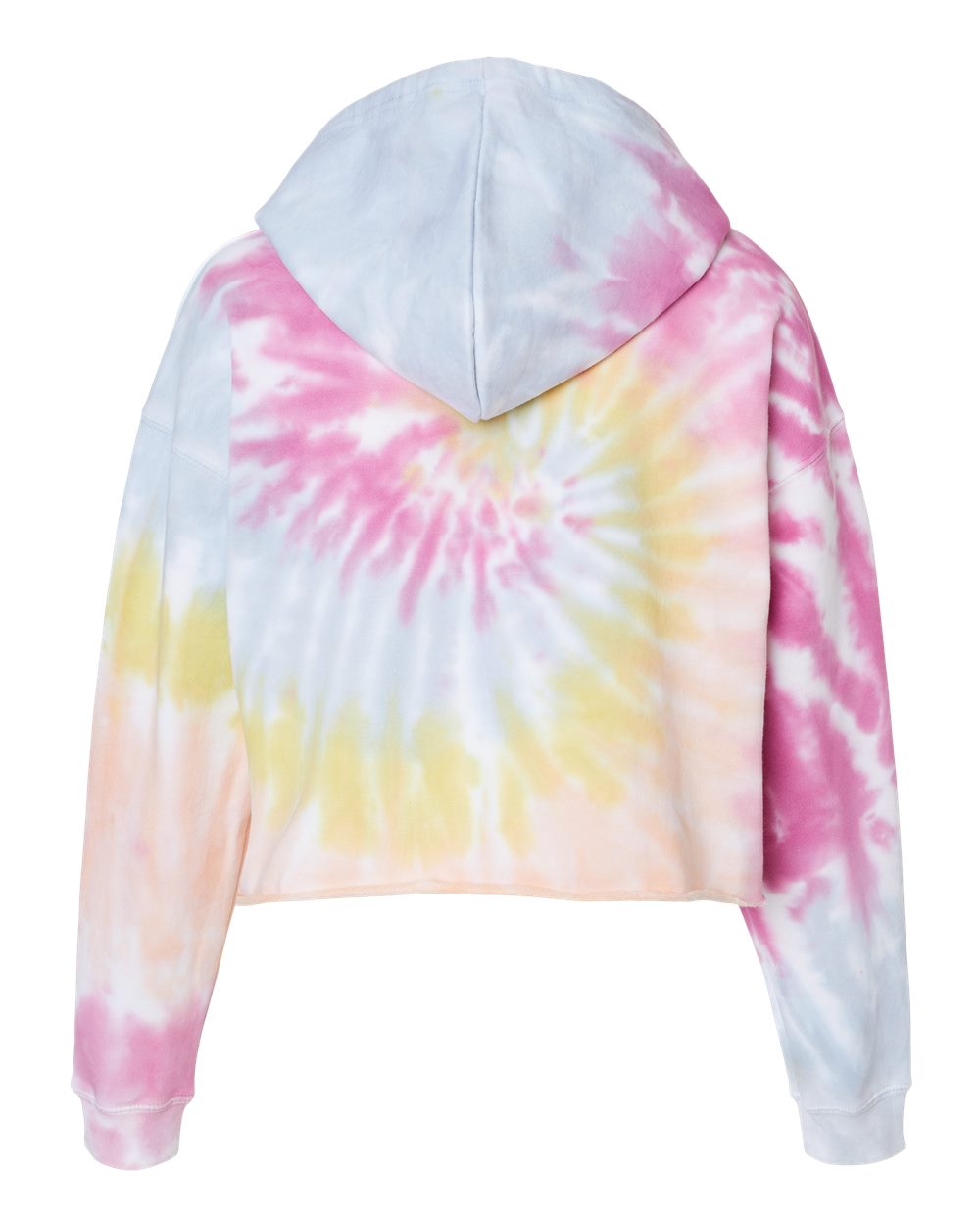 Women's Tie-Dyed Crop Hooded Sweatshirt - Back - B10502272 - Desert Rose