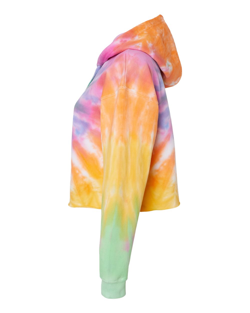 Women's Tie-Dyed Crop Hooded Sweatshirt - DirectSide - B10502022 - Eternity