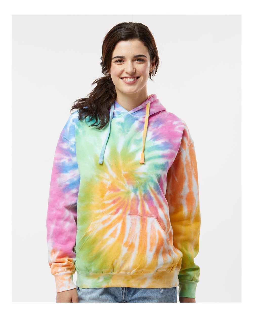 Unisex Tie-Dyed Hooded Sweatshirt - OnModelFront - B10602023 - Eternity