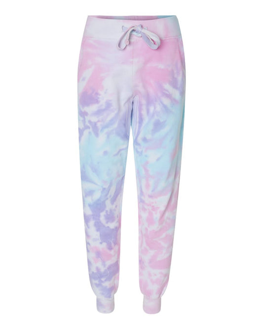 Unisex Tie-Dyed Joggers - Front - B10702303 - Cotton Candy