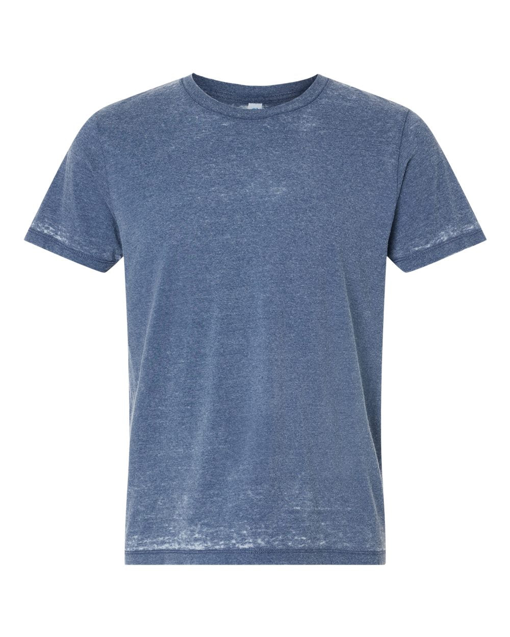 Unisex Acid Wash Burnout T-Shirt - Front - B10902103 - Denim