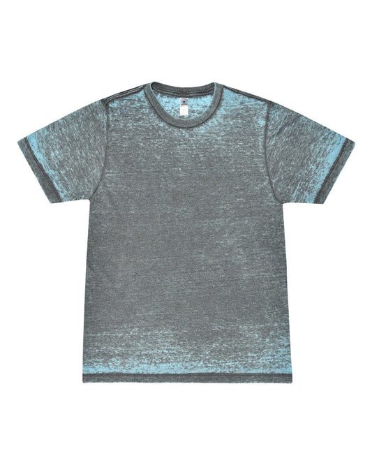 Unisex Acid Wash Burnout T-Shirt - Front - B10902353 - Arctic Grey