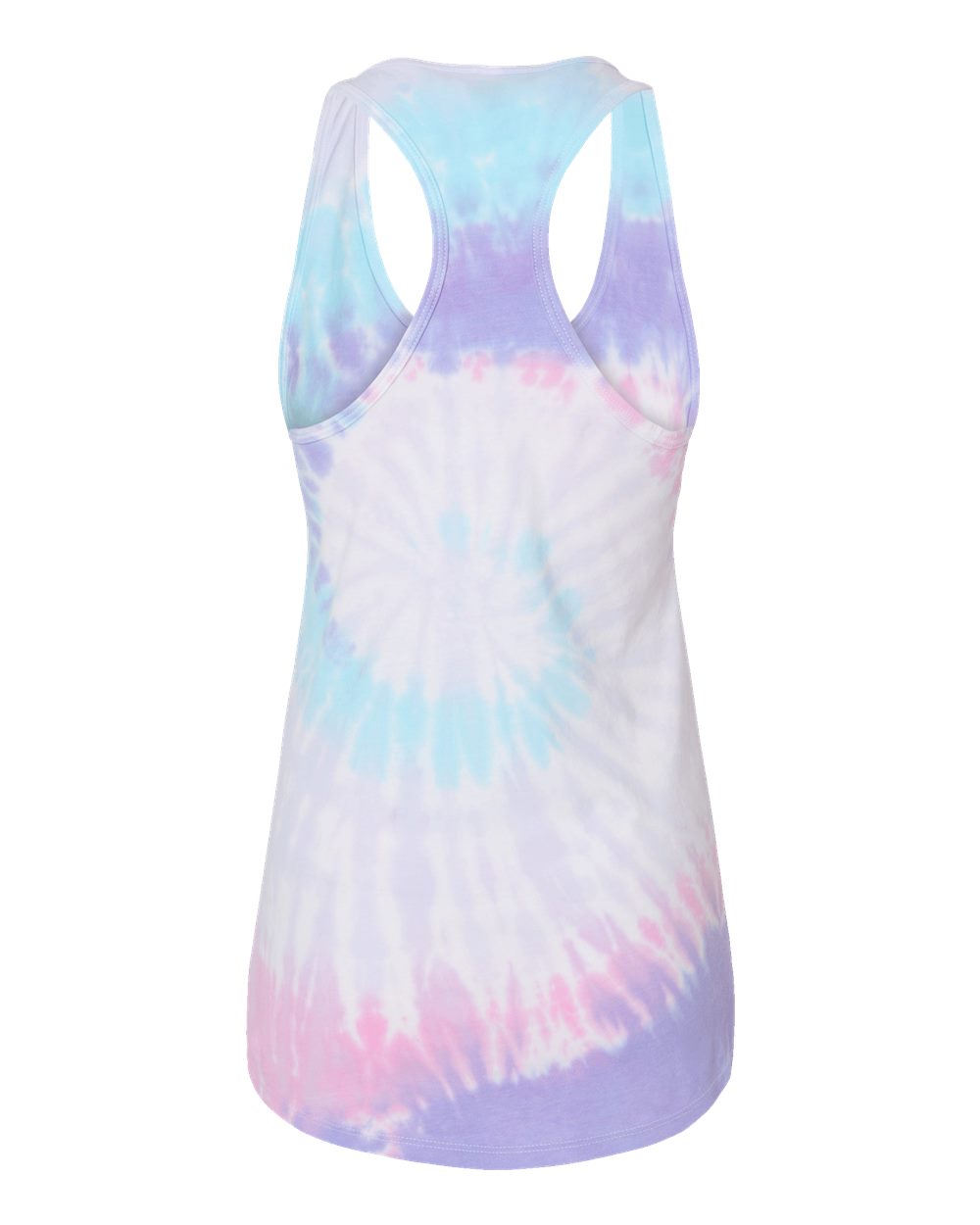 Women's Tie-Dyed Racerback Tank Top - Back - B11602012 - Unicorn