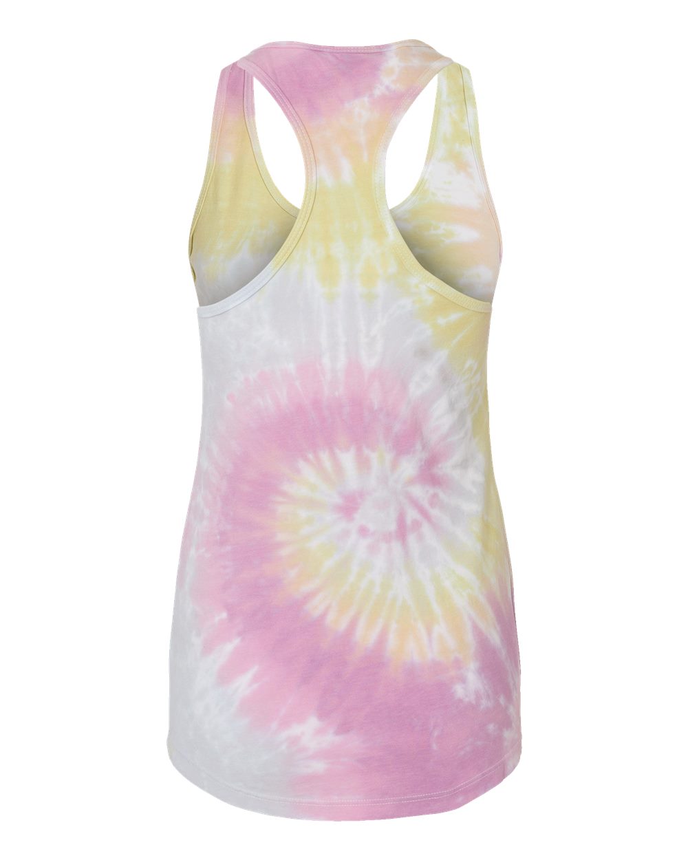 Women's Tie-Dyed Racerback Tank Top - Back - B11602272 - Desert Rose