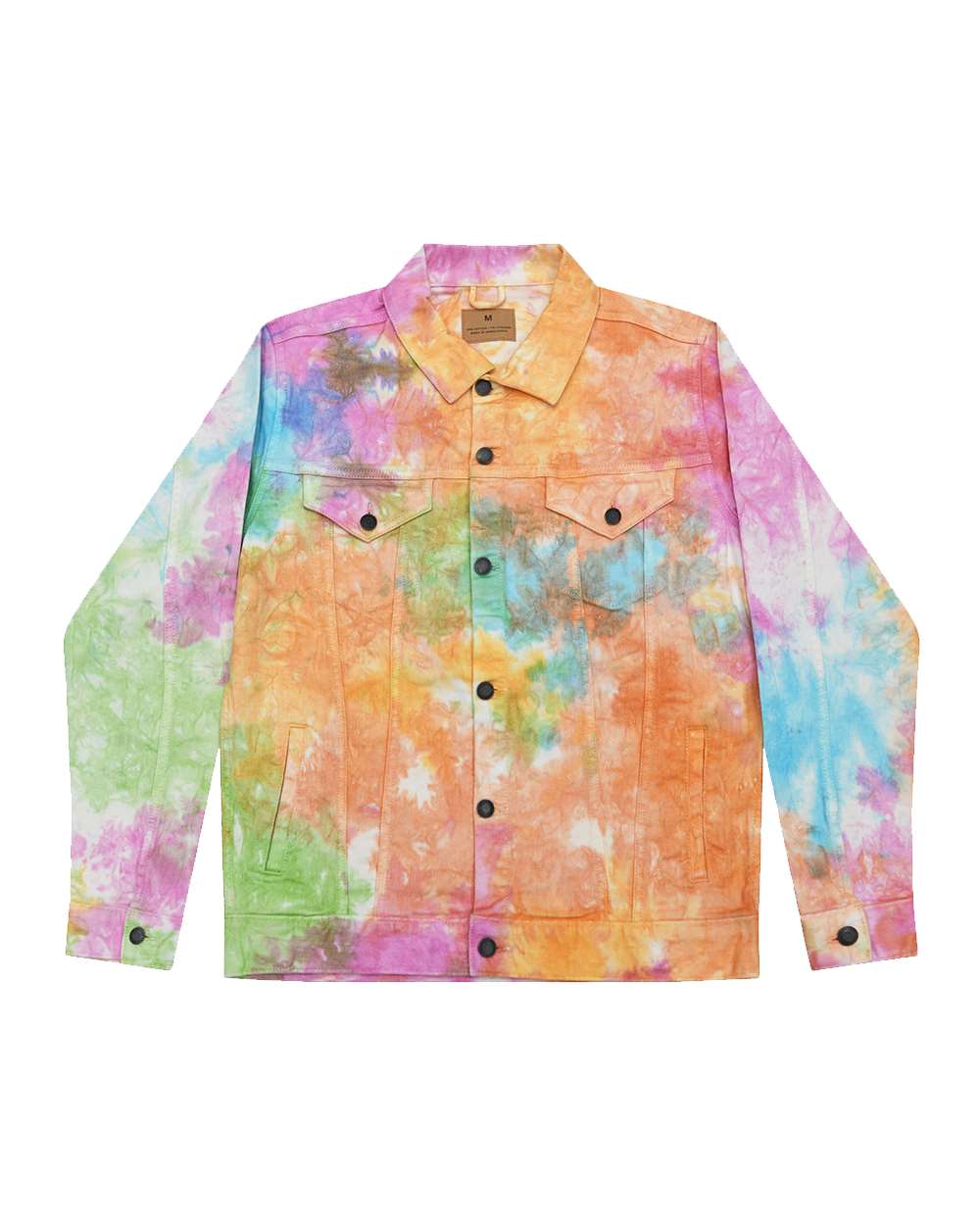Unisex Tie-Dyed Denim Jacket - Front - B12502123 - Eternity