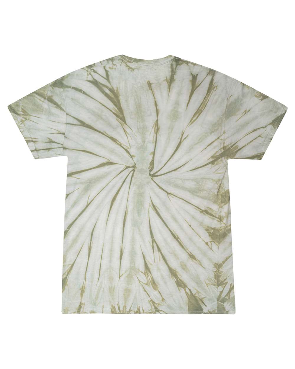 Unisex Multi-Color Tie-Dyed T-Shirt - Back - B13902113 - Spider Olive