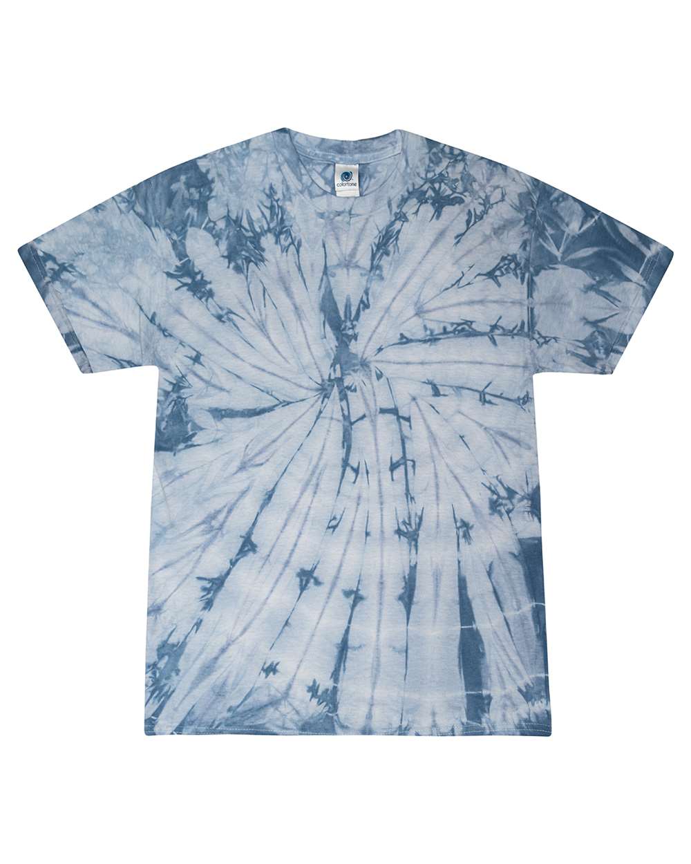 Unisex Multi-Color Tie-Dyed T-Shirt - Front - B13902133 - Spider Denim