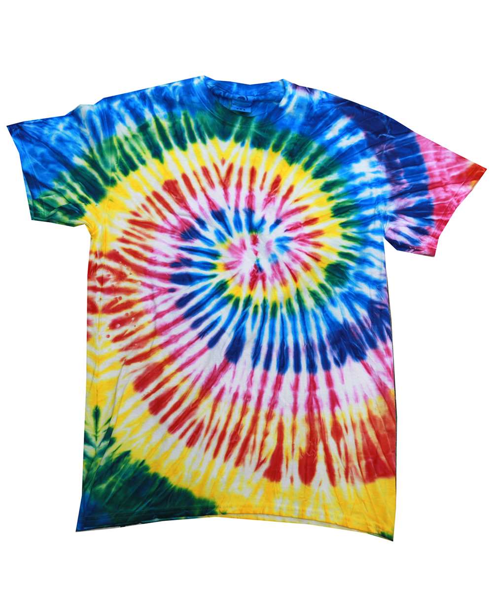 Unisex Multi-Color Tie-Dyed T-Shirt - Front - B13902163 - Santa Barbara