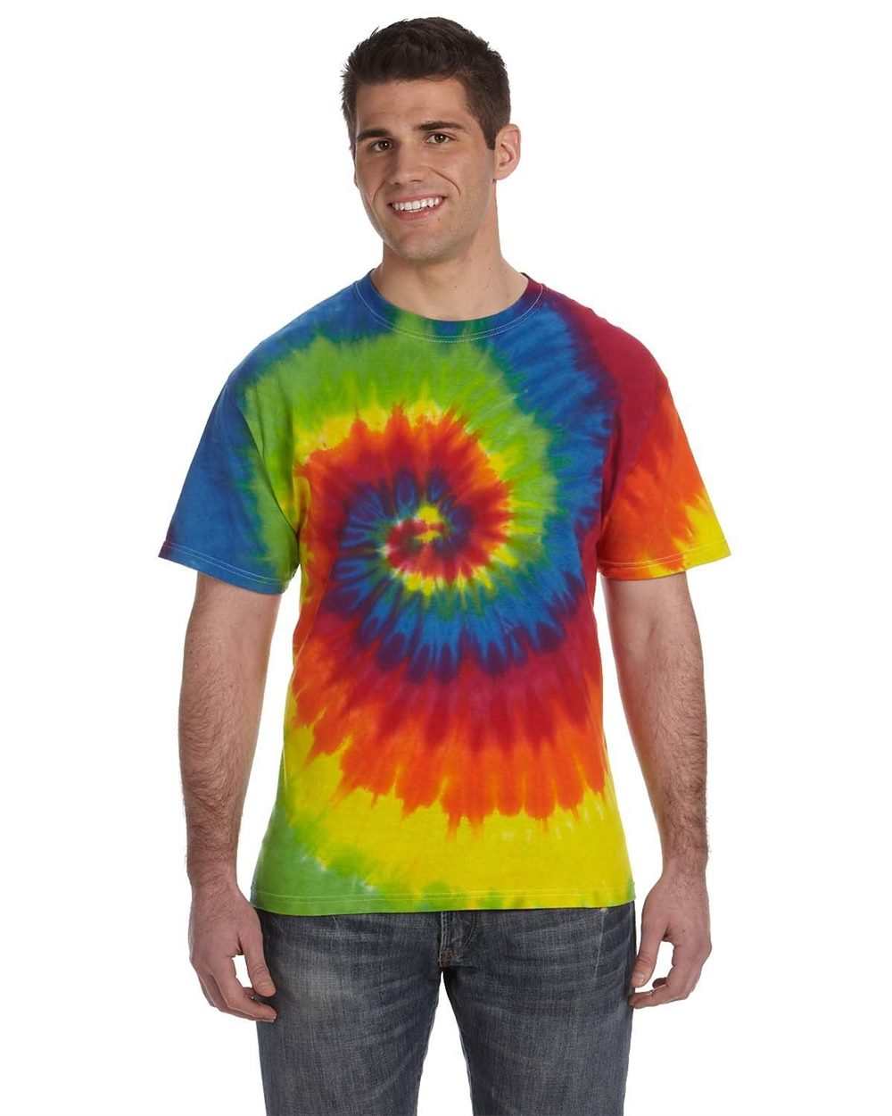 Unisex Multi-Color Tie-Dyed T-Shirt - styleImage