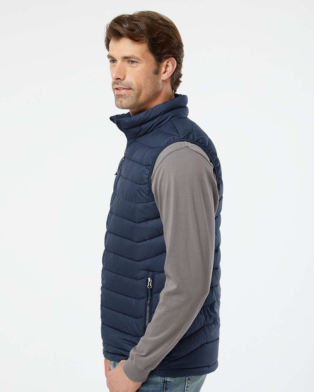 Men's Powder Lite™ II Vest - OnModelSide - B02924656 - Collegiate Navy