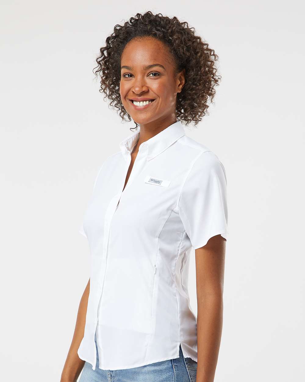 Women's PFG Tamiami™ II Short Sleeve Shirt - OnModelSide - B14124002 - White