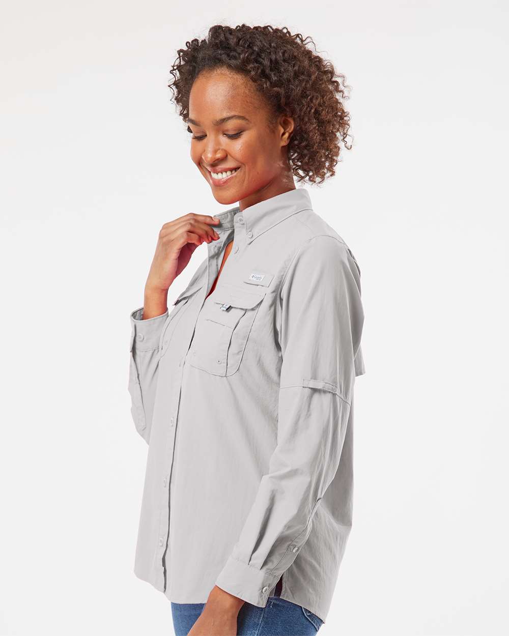 Women's PFG Bahama™ Shirt - OnModelSide - B14824092 - Cool Grey