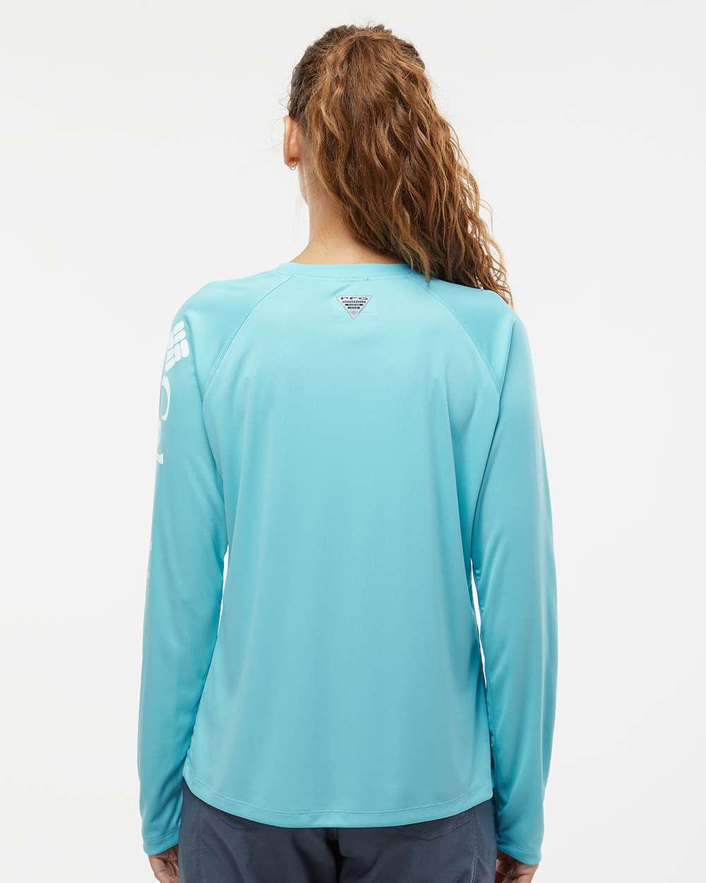 Women's PFG Tidal Tee™ II Long Sleeve - OnModelBack - B14924253 - Clear Blue/ White
