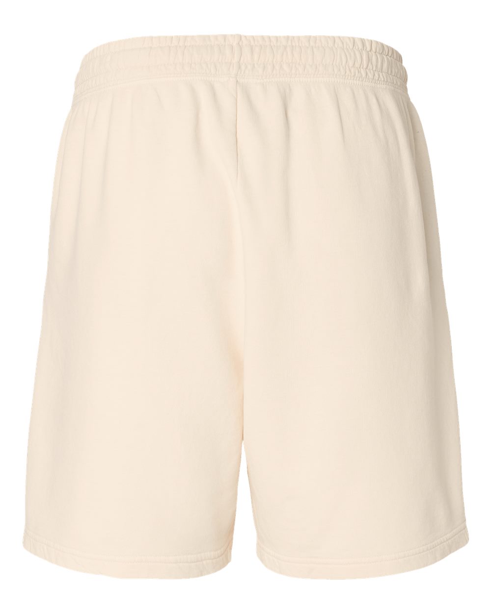 Unisex Garment-Dyed Lightweight Fleece Sweat Shorts - Back - B01008243 - Ivory
