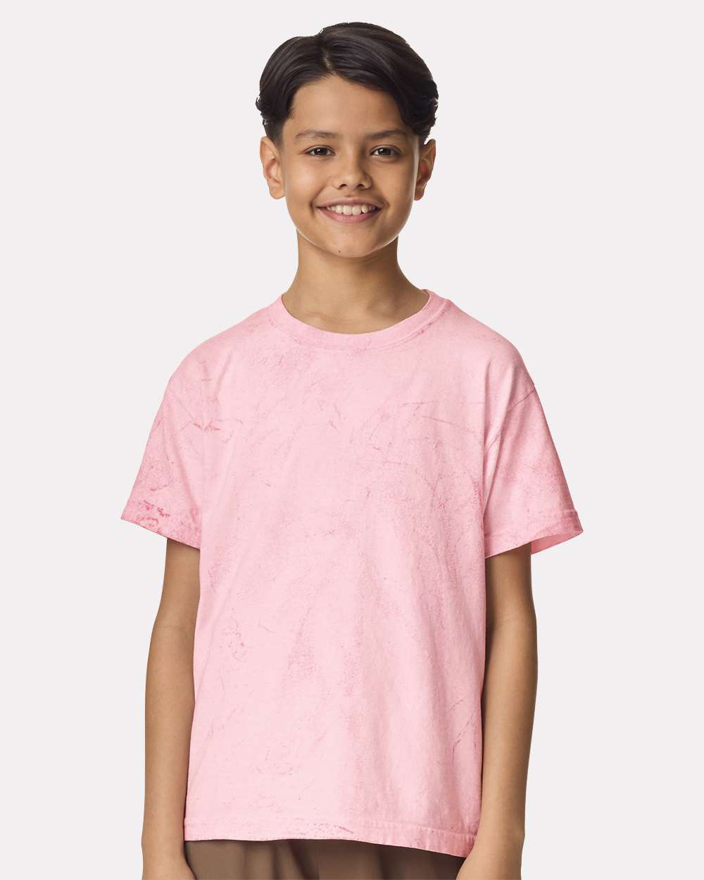 Youth Colorblast™ Heavyweight T-Shirt - OnModelFront - B00208302 - Hibiscus