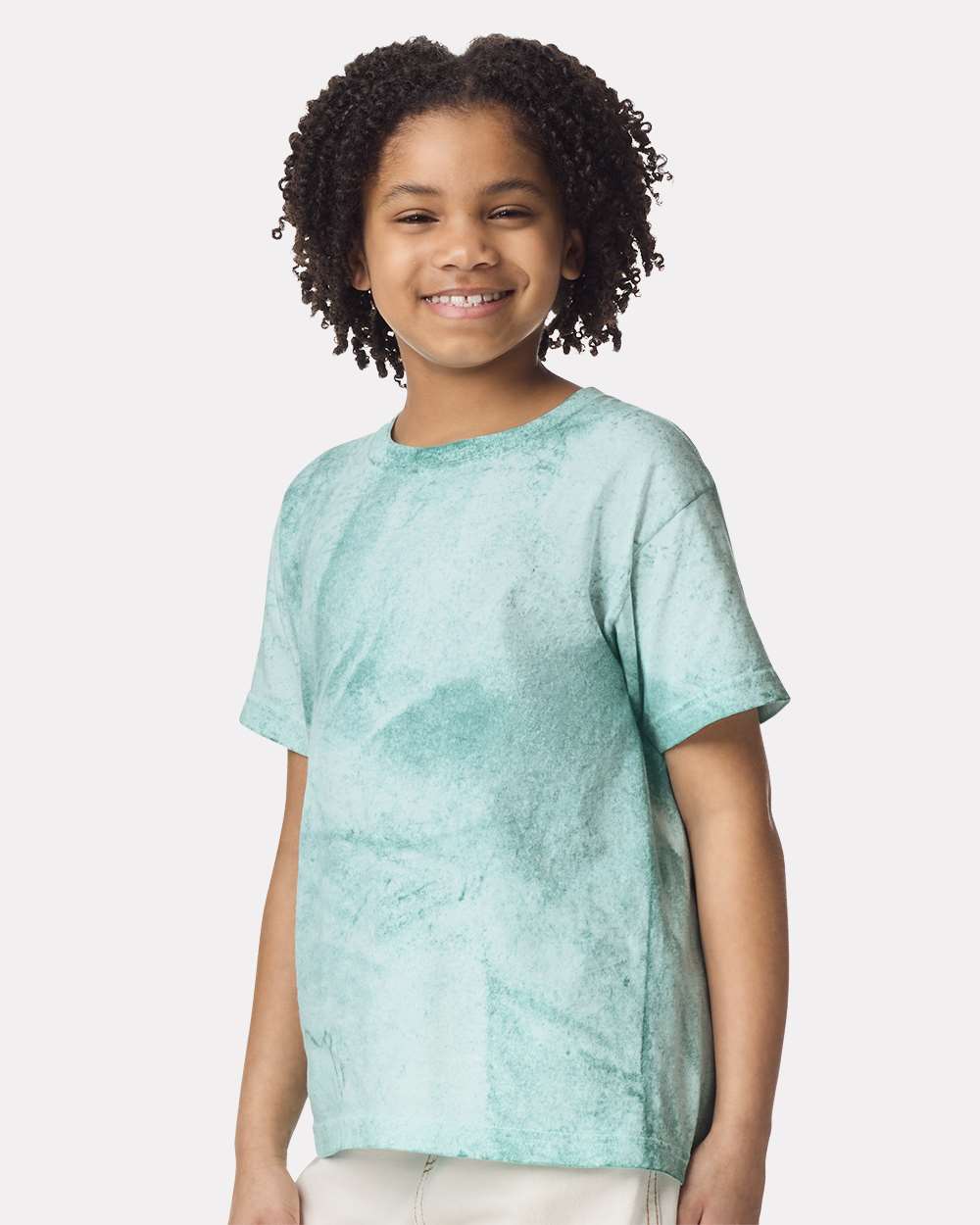 Youth Colorblast™ Heavyweight T-Shirt - OnModelSide - B00208102 - Seaglass