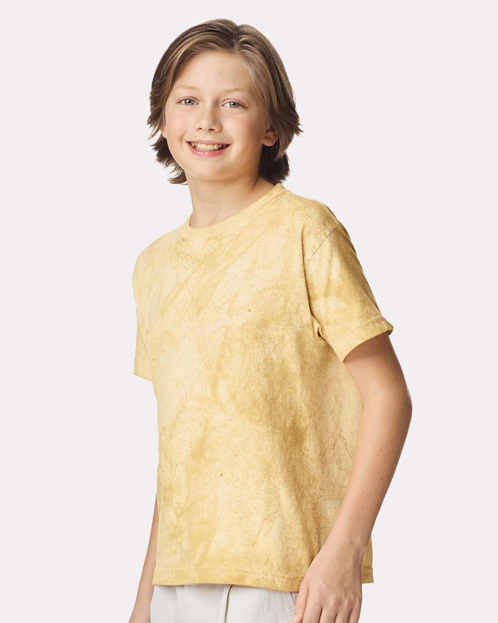Youth Colorblast™ Heavyweight T-Shirt - OnModelSide - B00208132 - Citrine